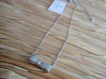 ケイトスペードkate spadeシルバーリボンストーンネックレスペンダントready set bow pave bow mini pendant 新品未使用 _画像7