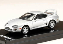 1/64 トヨタ スープラ RZ (JZA80) 後期型 シルバーメタリック (2JZ-GTE エンジンディスプレイモデル付) (HJ641042AS)_画像2