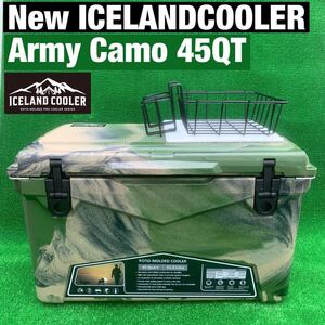 新品 New ICELAND COOLER アイスランドクーラーボックス 45QT 期間限定セール 購入特典付き アーミーカモ