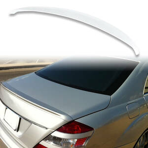 純正色塗装 ABS製 トランクスポイラー メルセデスベンツ用 Sクラス W221用 セダン Aタイプ ポン付け カラーコード650 QTS-27931