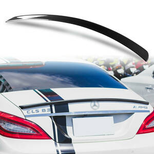 純正色塗装 ABS製 トランクスポイラー メルセデスベンツ用 CLSクラス W218用 セダン Aタイプ ポン付け カラーコード：040 QTS-27179