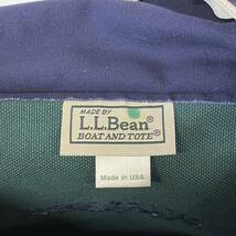 ビンテージ　 USA製　L.L.Bean　ボート＆トート　ビーントート　キャンバス ジップ付き　バッグ　刺繍　220602_画像9