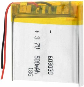 500mAh 3 7V充電式バッテリー603030 LIポリマーリチウム電池LI ON MP3 MP4 (中古品)