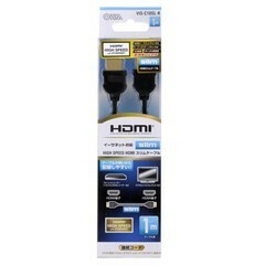 HDMI1.4スリムケーブル 1m VIS-C10SL-K 05-0295 オーム電機