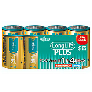 FDK アルカリ乾電池 単1形 Long Life Plus 4本パック×1個（単1形 4本） LR20LP （4S）