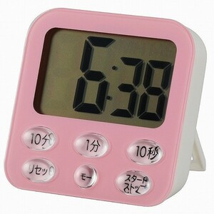  clock attaching large screen digital timer pink COK-T140-P 07-9400