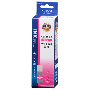 エプソン互換インクボトル ハリネズミ 染料マゼンタ｜INK-EHAR-M 01-7757 オーム電機
