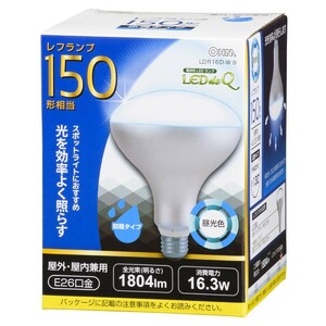 LED電球 レフランプ形 E26 150形相当 防雨タイプ 昼光色 LDR16D-W 9 06-0794 オーム電機