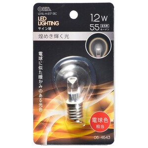 LED電球 サイン球 E17 クリア電球色｜LDS1L-H-E17 13C 06-4643 OHM オーム電機