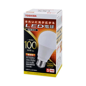 東芝 LED電球 E26 100形相当 電球色｜LDA11L-G/100V1R 16-0667