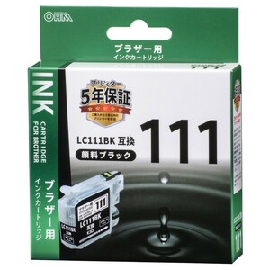 ブラザー互換インク LC111BK 顔料ブラック_INK-B111B-BK 01-4182 オーム電機