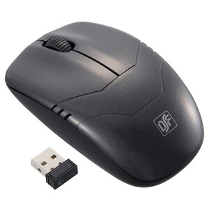 ワイヤレスマウス ブルーLED ブラック Mサイズ PC-SMWBM33 K 01-3588