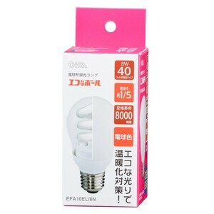  lamp shape fluorescent lamp E26 40W corresponding lamp color eko . ball EFA10EL/8N 04-1496 ohm electro- machine 