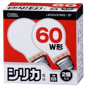 シリカ電球 LW100V57W55/2P 06-1762