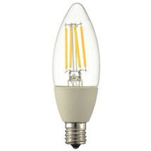 LED電球 フィラメント シャンデリア球 E17 40形 調光器対応 電球色 クリア 全方向｜LDC4L-E17/D C6 06-3486 OHM_画像2