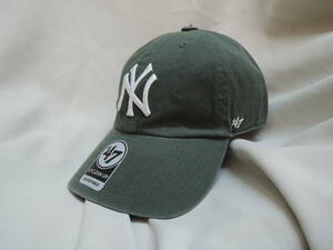 ☆ 47BRAND Yankees CLEAN UP Moss × White Logo 限定人気商品 キャップ ヤンキース 最新人気商品 送料300円～