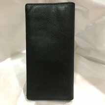 qob.YI508 EMPORIO ARMANI アルマーニ　レザー長財布　イーグルマーク　ブラック_画像2