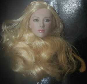 【1円】~スタート~ 1/6サイズアクションフィギュア用ヘッドパーツ TBLeague Silver Valkyrie Taria Blonde hair