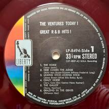 日本盤LP！赤盤！The Ventures / Today! Great R&B Hits 1968年 東芝LIBERTY LP-8494 Walk Don't Run 再々演！馬の曲ばかり！Don Wilson_画像4