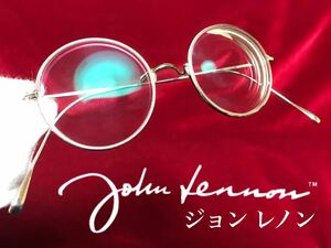 【ビンテージ】John Lennonジョンレノン 一山 金手 メタルフレーム メガネ/サングラス