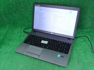 [2156] HP ProBook 450 G1 Core i5 4200M 2.5GHz メモリ4GB HD無 15.6インチ DVDマルチ wi-fi BIOS OK OS無 中古 キー不良 ジャンク