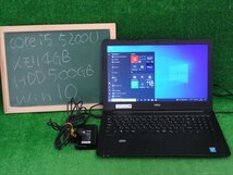 [1944]★Windows10すぐ使える★Core i5 5200U 2.2GHz メモリ4GB HD500GB 15.6インチ Wi-fi WEBカメラ 中古 DELL LATITUDE 3550_画像1