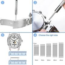 腕時計 電池交換 工具【JOREST】時計工具セット、 時計バンド/ベルト 交換工具、時計の裏蓋オープナー、 時計修理、時計アクセ_画像7