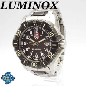 い02152/LUMINOX ルミノックス/ネイビーシールズ/クオーツ/メンズ腕時計/デイト/回転ベゼル/数字インデックス/200M/純正ベルト/6100/6200
