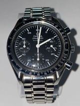 OMEGA オメガスピードマスター SPEEDMASTER 自動巻き クロノグラフ ブラック 中古 Ref35105000 ギャランティカード有りメンズ腕時計 _画像2