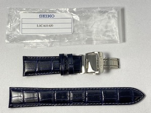 L0CA014J0 SEIKO mechanical 20mm original leather belt buckle attaching car f type pushed . dark blue SARG015/6R15-02V0 for cat pohs free shipping 