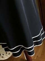 【ラルフローレン】白バイアストリム/裾３段Ａラインスカート/黒シルクカクテルドレス （US・４／９号Ｍ）#110 _画像3
