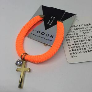 【即納】 i-sook アイスー ブレスレット 十字架 クロス オレンジ F