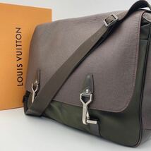 1円【美品】LOUIS VUITTON ルイヴィトン タイガ デルスー メッセンジャーバッグ ショルダーバッグ ブラウン系 メンズ_画像1