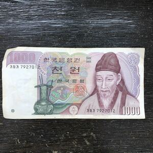 韓国 1,000WON 紙幣 KOREA旧紙幣 