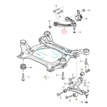 VW トゥアレグ(7LA 7L6 7L7) フロント アッパーアーム コントロールアーム ナット付 左右共通 7L0407021 7L0407021A 7L0407021B_画像2