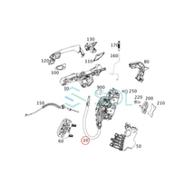 ベンツ C117 X117 W166 リア ドアロックアクチュエーター 左側 CLA180 CLA220 CLA250 CLA45 ML350 ML63 GLE350d GLE43 GLE63 2047302735_画像6