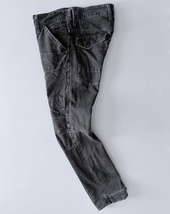 ジースターロゥ G-STAR RAW 3D 立体裁断 5620 TAPERED USED加工 ブラックデニムパンツ ジーパン W34_画像2