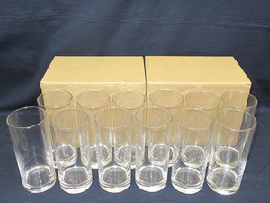 *YC5362 unused goods Sasaki glass glass 12 customer set tumbler glass gala spade glass Showa Retro free shipping *