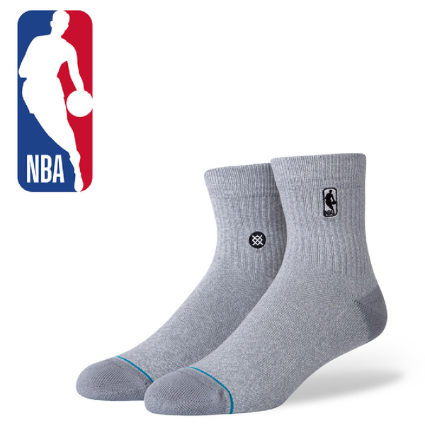 STANCE NBA LOGOMAN ST QTR サイズL GREY HEATHER クォーター ソックス 靴下 灰色 グレー ロゴマン