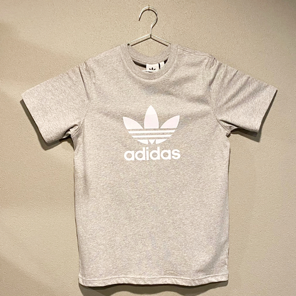 【並行輸入品】adidas ショートスリーブTシャツ サイズM TREFOIL T-SHIRT トレフォイル GREY/WHITE 灰色 白 半袖 アディダスオリジナルス