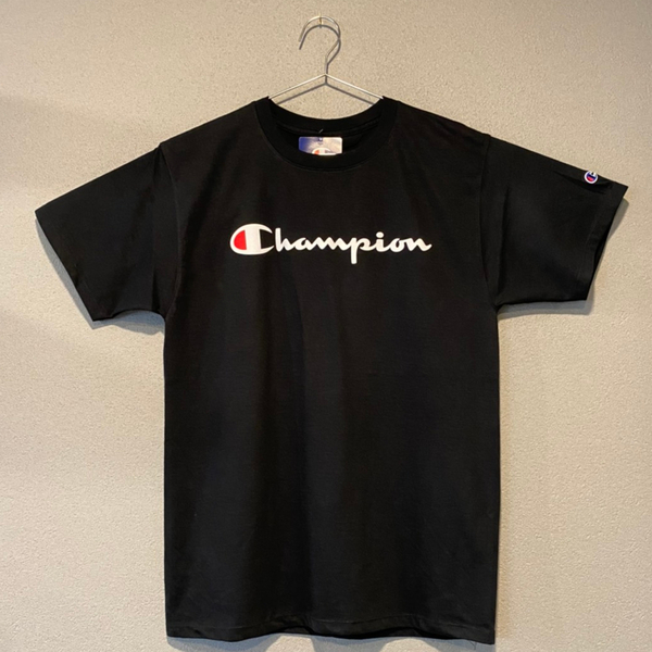 【並行輸入品】Champion ショートスリーブTシャツ サイズL CLASSIC GRAPHIC TEE ブラック BLACK 黒 半袖