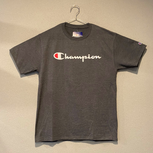 【並行輸入品】Champion ショートスリーブTシャツ サイズL CLASSIC GRAPHIC TEE チャコール CHARCOAL 灰色 半袖