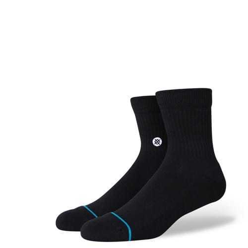 STANCE ICON QUARTER サイズS BLACK クォーター ソックス 靴下 黒 アイコン