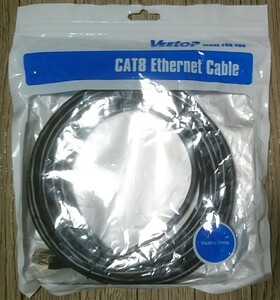 最新 CAT8 カテゴリー8 LANケーブル 5m SSTP【二重シールド】Veetop製 40Gbps 2000MHz★ 新品