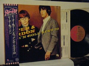 ▲LP PETER & GORDON ピーター＆ゴードン / ROCK'N'ROLL BEST 20 帯付 東芝 EMS-90063 愛なき世界◇r40528