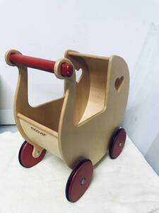 moover ムーバー 木製 手押し車 お人形遊び おままごと 収納 ベビーカー おかたづけ 歩行器 木のおもちゃ 玩具