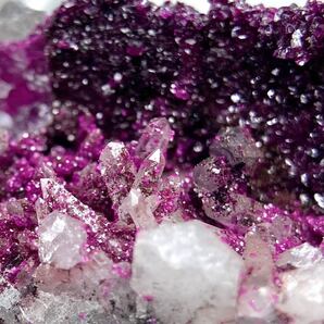 エリスライト コバルト華 水晶 共生 鉱物 原石 鉱石 天然石 鉱物標本