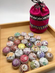 中国雲南 プーアル茶小沱茶各種 30個入り 布製袋付き
