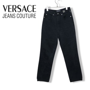 ★ヴェルサーチ ジーンズ VERSACE JEANS COUTURE★デニム パンツ ロング 黒 ブラック ジップフライ size 27/42 管:C:6