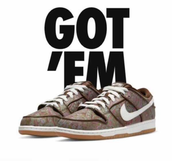 26.5㎝ Nike SB Dunk Low PRM Brown Paisley